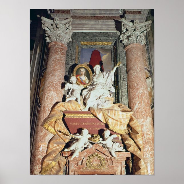 Monument över Maria Clementina Sobieska 1739 Poster (Framsidan)