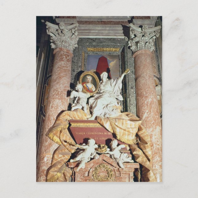 Monument över Maria Clementina Sobieska 1739 Vykort (Framsida)