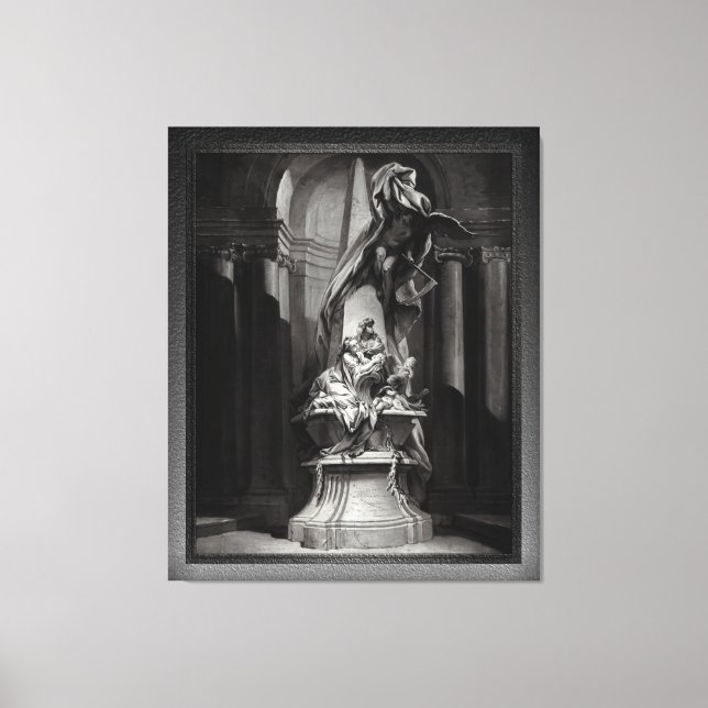 Monument över Mignard av François Boucher Canvastryck (Framsida)