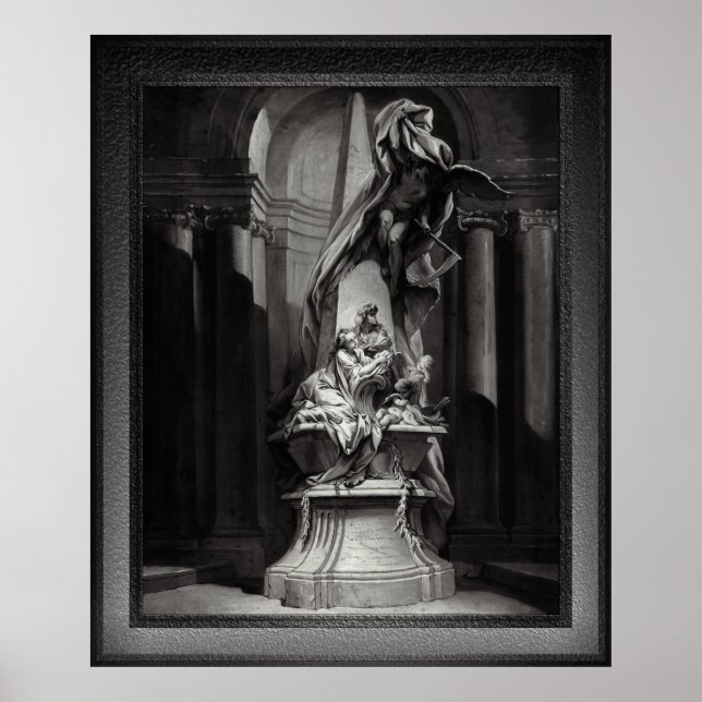 Monument över Mignard av François Boucher Poster (Framsidan)