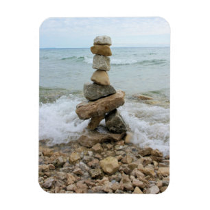 Monument över pelaren sten - Mackinac-ön Michigan Magnet