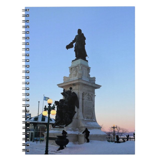 Monument över Samuel De Chamblank, Quebec, Kanada Anteckningsbok (Framsidan)