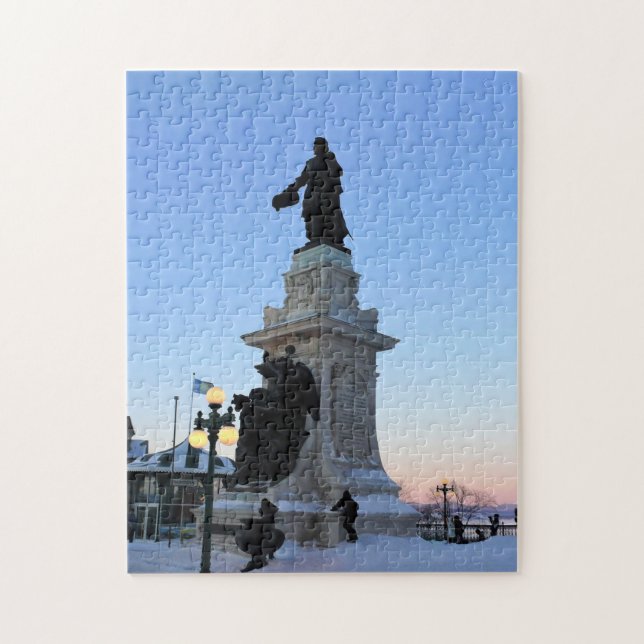 Monument över Samuel De Chamblank, Quebec, Kanada Pussel (Vertikal)