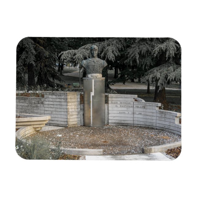 Monument över Tazio Nuvolari Flexible Photo Magnet (Horisontell)