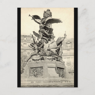 Monument över Victor Hugo Paris Frankrike Vintage Vykort