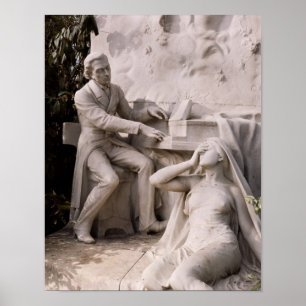 Monument på Frederic Chopin Poster