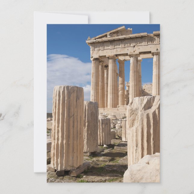 Monument | Parthenon Acropolis Aten Grekland Tack Kort (Framsida)
