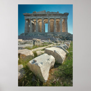 Monument Parthenon Aten, Grekland Poster