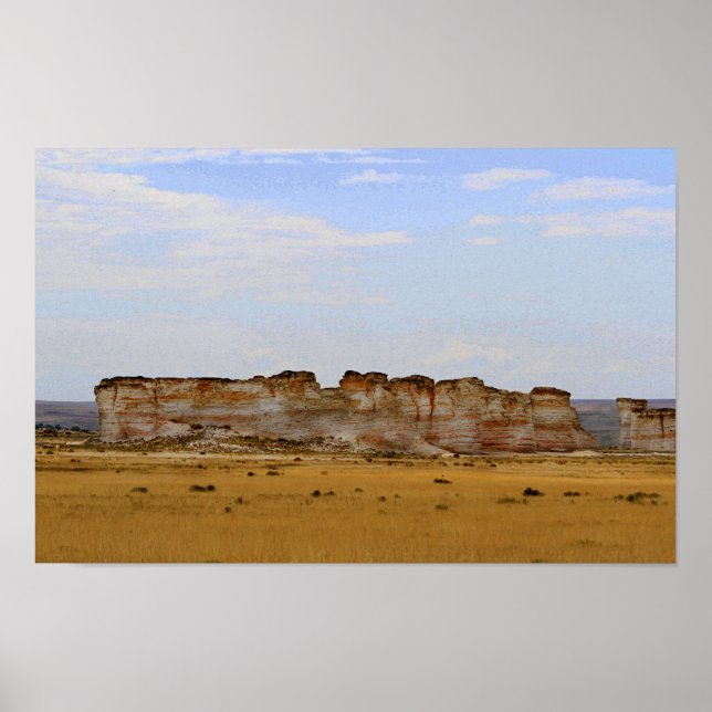 Monument Rocks i västra Kansas Poster (Framsidan)