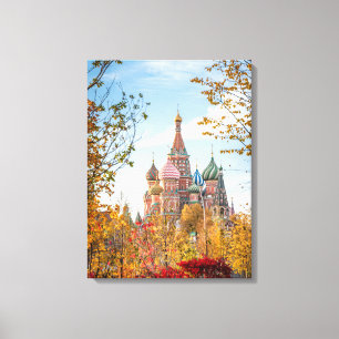 Monument St. Basil's Cathedral Moskva Canvastryck