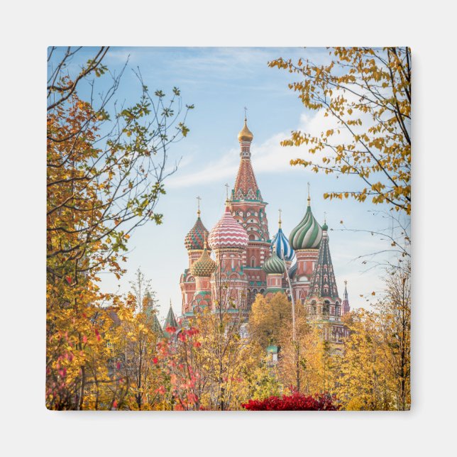 Monument | St. Basil's Cathedral Moskva Magnet (Framsidan)