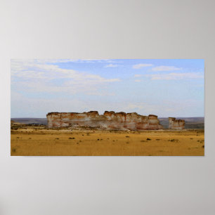 Monument Sten i Westerna Kansas Poster
