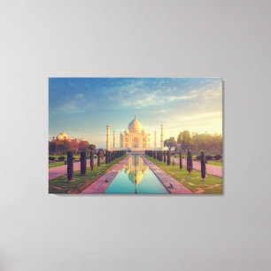 Monument   Taj Mahal Färg Canvastryck