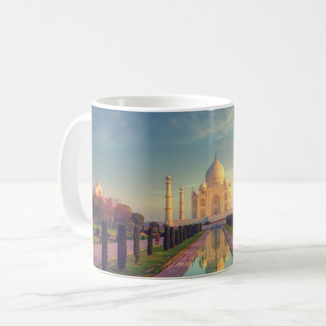 Monument | Taj Mahal Färg Kaffemugg (Framsida vänster)
