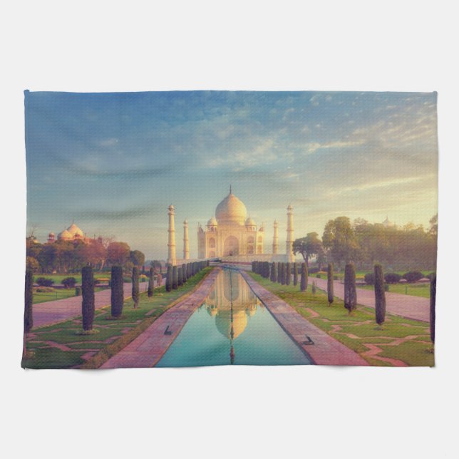 Monument | Taj Mahal Färg Kökshandduk (Horisontell)