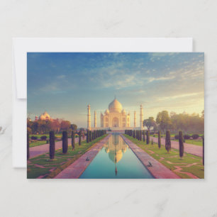Monument   Taj Mahal Färg Tack Kort