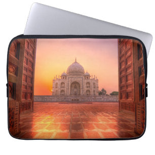 Monument   Taj Mahal, Indien vid Sunset Laptop Fodral