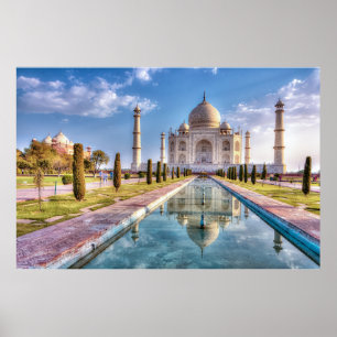 Monument Taj Mahal Sunrise Poster