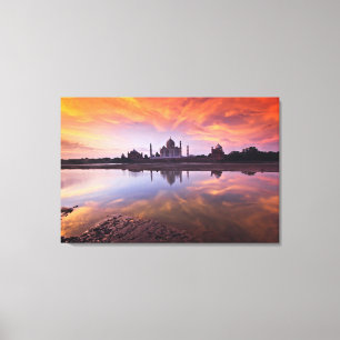 Monument Taj Mahal Sunset Canvastryck