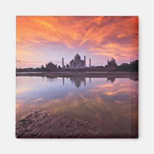 Monument   Taj Mahal Sunset Magnet