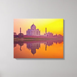 Monument Taj Mahal vid Sunset Canvastryck