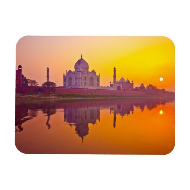 Monument | Taj Mahal vid Sunset Magnet (Horisontell)