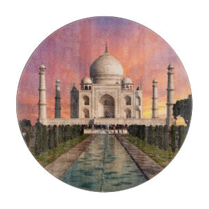 Monument Taj Mahals färgade vy