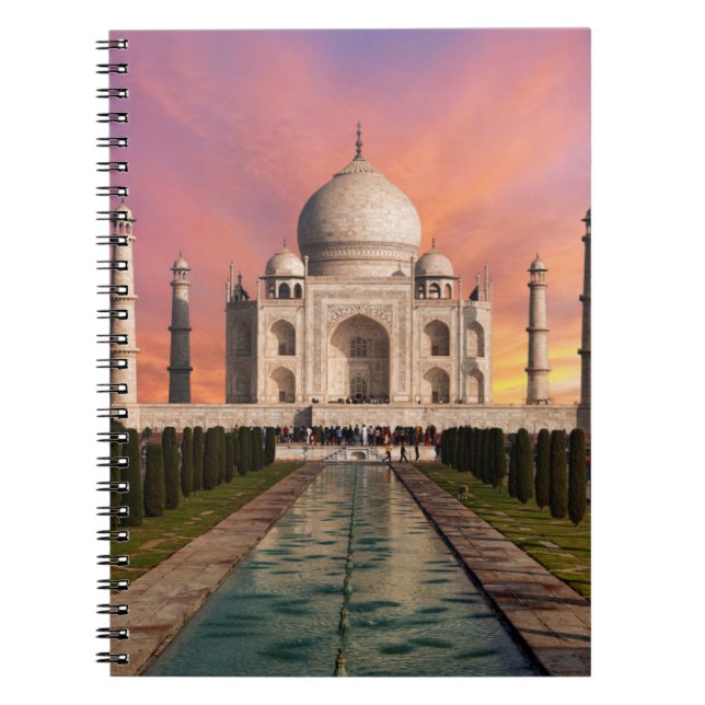 Monument | Taj Mahals färgade vy Anteckningsbok (Framsidan)