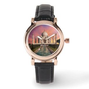 Monument Taj Mahals färgade vy Armbandsur