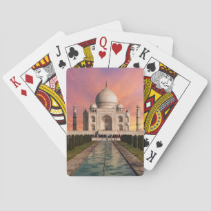 Monument Taj Mahals färgade vy Casinokort