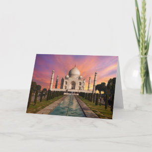 Monument Taj Mahals färgade vy Kort