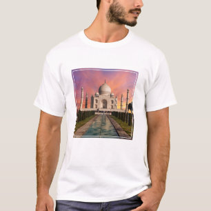 Monument Taj Mahals färgade vy T Shirt
