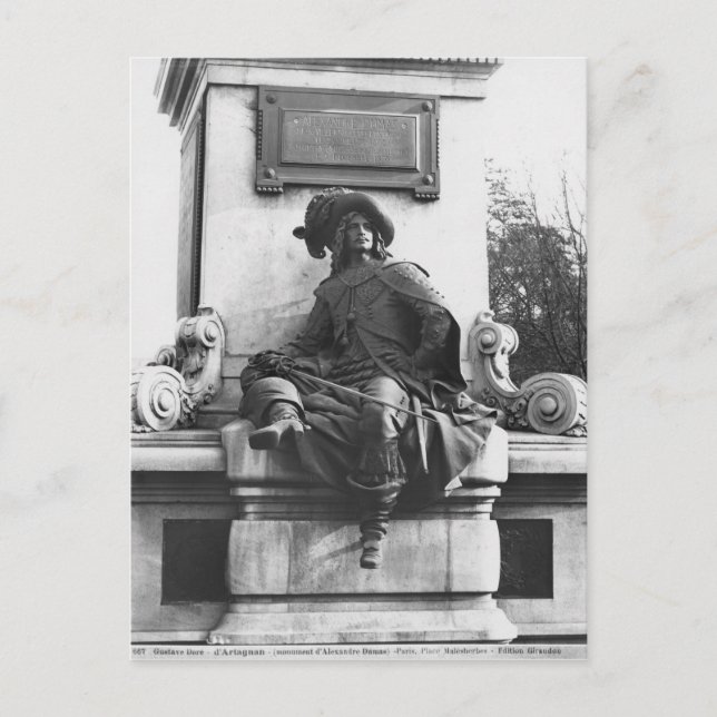 Monument till Alexandre Dumas Pere som är Vykort (Framsida)