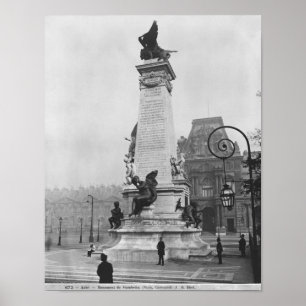Monument till Leon Gambetta Poster