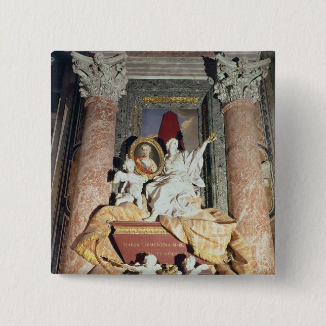 Monument till Maria Clementina Sobieska 1739 Knapp (Framsida)