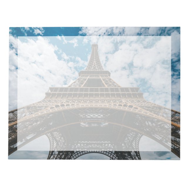 Monument | Tittar upp i Eiffel Torn Anteckningsblock (Framsida)