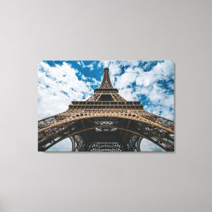 Monument Tittar upp i Eiffel Torn Canvastryck