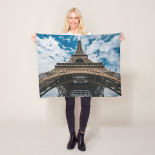 Monument Tittar upp i Eiffel Torn Fleecefilt