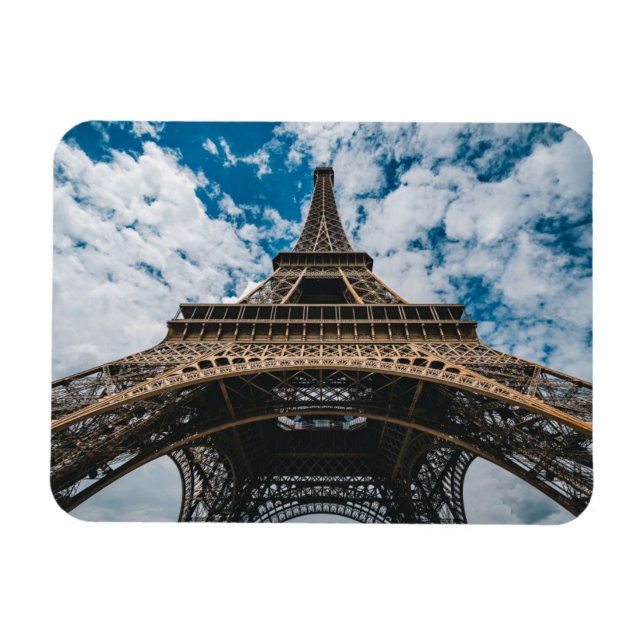 Monument | Tittar upp i Eiffel Torn Magnet (Horisontell)