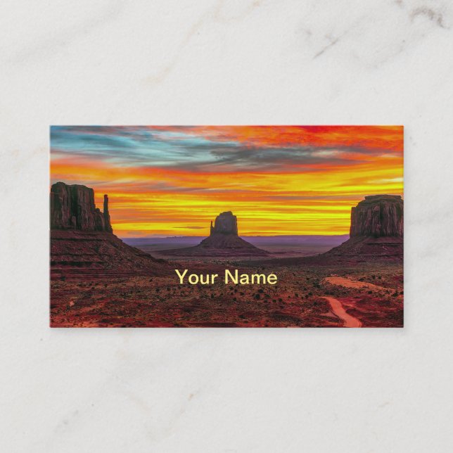 Monument Valley 3 Affärskort Visitkort (Framsida)