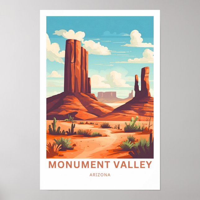 Monument Valley Arizona Travel Skriv ut Poster (Framsidan)