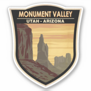 Monument Valley Arizona Utah Vintage Klistermärken