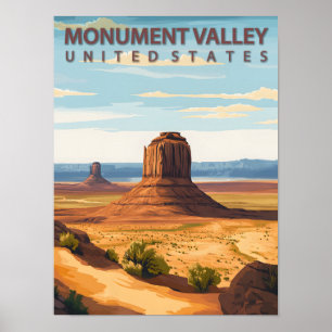 Monument Valley Arizona Utah Vintage resor Poster