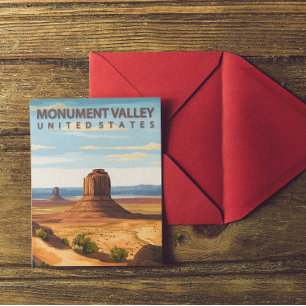 Monument Valley Arizona Utah Vintage resor Vykort