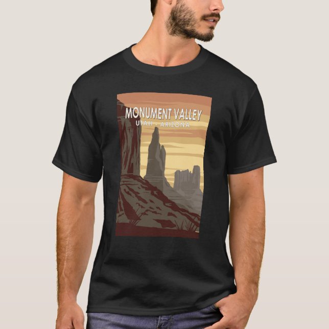 Monument Valley Arizona Utah Vintage T Shirt (Framsida)