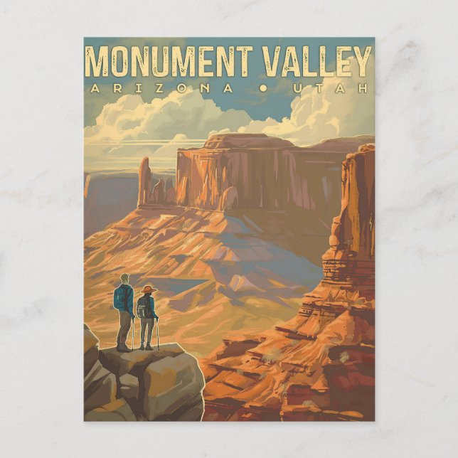 Monument Valley, Arizona Vintage Vykort (Framsida)