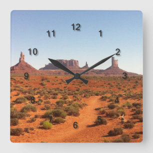 Monument Valley fotoutah-öknen Fyrkantig Klocka