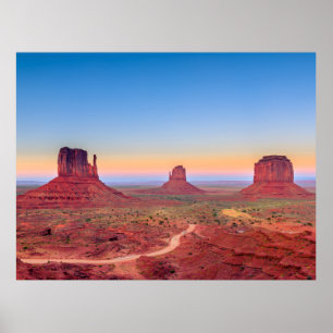 Monument Valley Grand Canyon Utah USA Sunset Poster