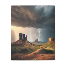 Monument Valley in fullt Lighfall Storm