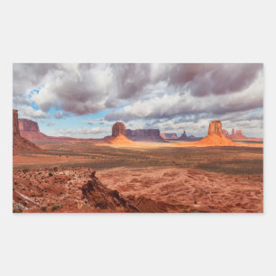 Monument valley landskap, AZ Rektangulärt Klistermärke